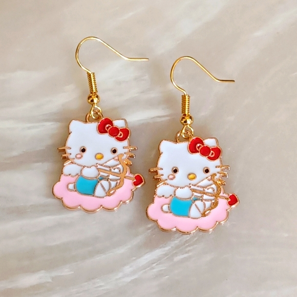 Sanrio Hello Kitty Cupid Handmade Earrings - Picture 1 of 4